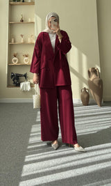 Double-Breasted Crepe Set