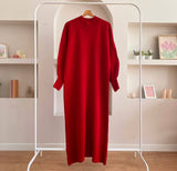 Balon Kol Triko Elbise