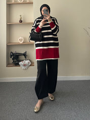 Çizgili Triko Tunik