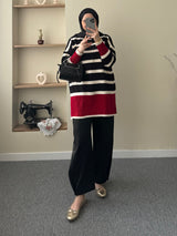 Çizgili Triko Tunik