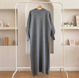 Balon Kol Triko Elbise