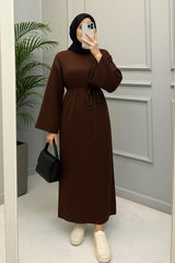 Bel Bağlanmalı Elbise