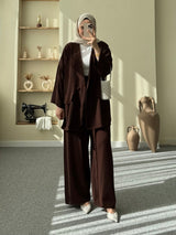 Double-Breasted Crepe Set