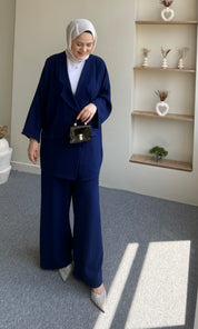 Double-Breasted Crepe Set
