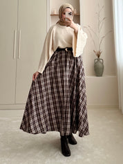 Ekose Etek Kazak Kombini 5