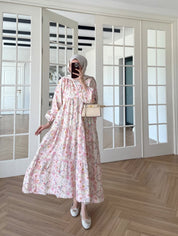 Talya Floral Patterned Mango Dress