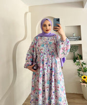 Talya Çiçek Desenli Mango Elbise