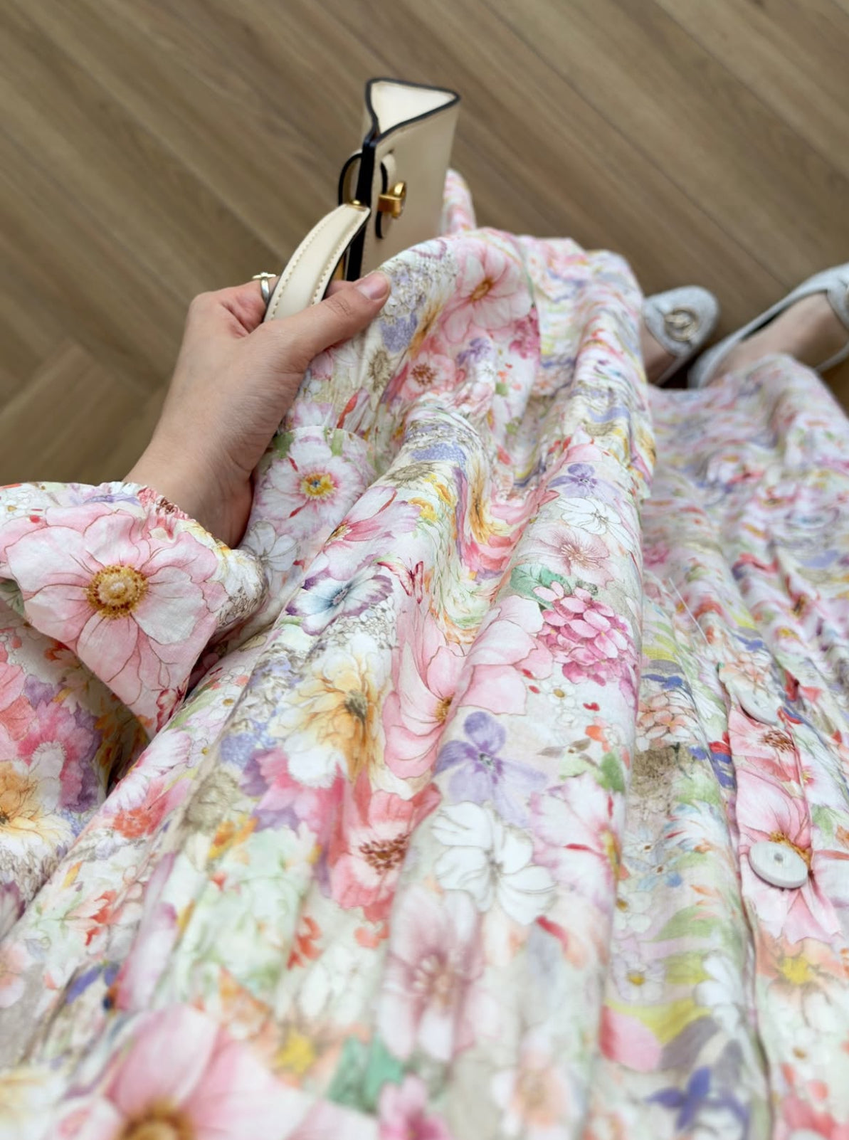Talya Floral Patterned Mango Dress