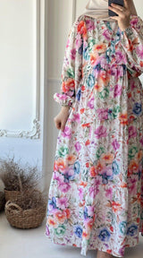 UMAY MANGO FLORAL DRESS
