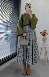 Ekose etek & Kazak Kombin