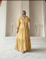 ŞAL DESEN MANGO ELBİSE