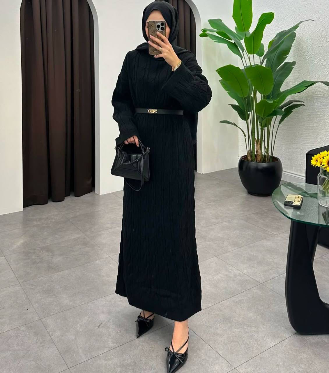 Saç Örgü Triko Elbise