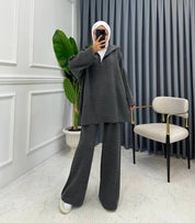 Zip-up Knit Set