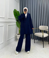Zip-up Knit Set