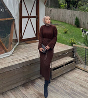 Bel Bağlamalı Elbise