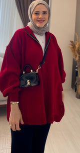 Balon Kol Fermuarlı Tunik