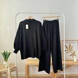 Balloon Sleeve Knit Set