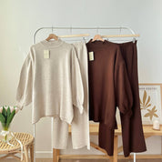 Balloon Sleeve Knit Set