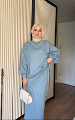 Etekli Triko Takım Bebe Mavisi