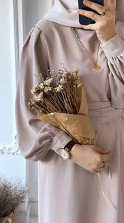 Balon Kol Krep Elbise