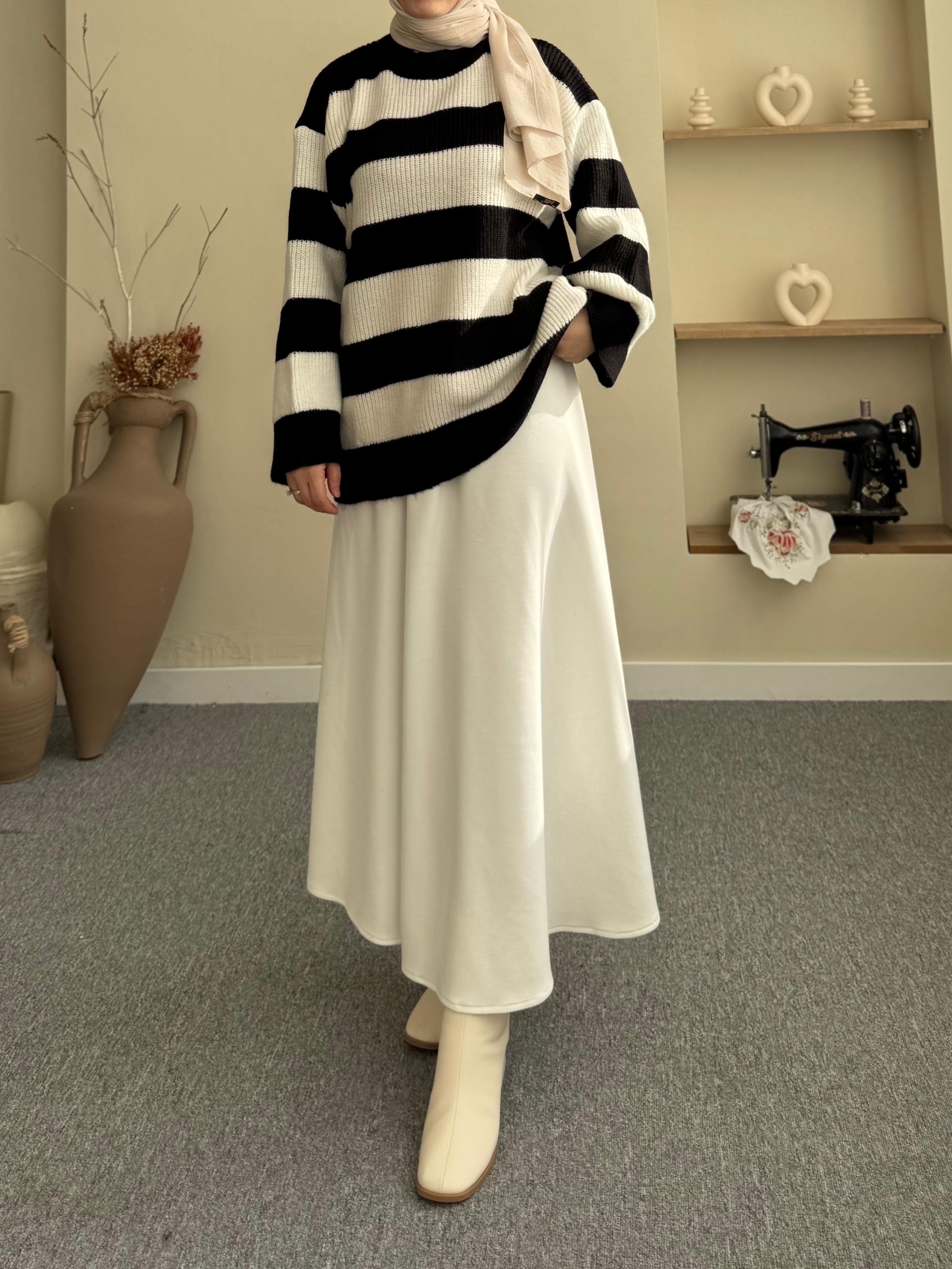 Çizgili Triko Kazak